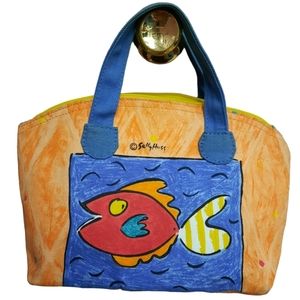 Vintage 90's Sally Huss Art to Wear Tote Bag